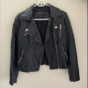 Zara Fake Leather Jacket Size 8